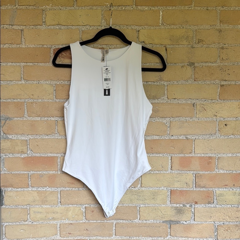 NWT Design Lab Classic White Tank Bodysuit